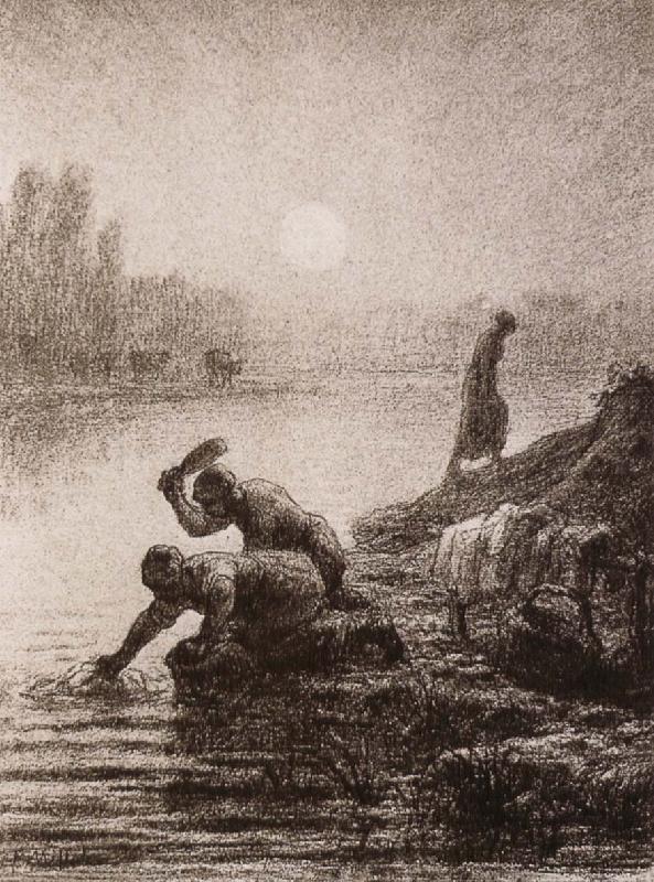 Jean Francois Millet Peasant get the water Norge oil painting art